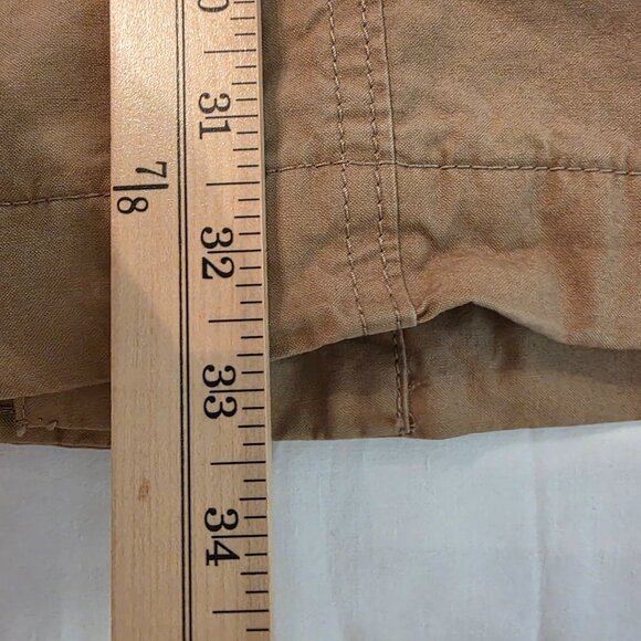 Old Navy men's field or barn jacket, made of tan canvas with a corduroy collar. - Picture 8 of 10